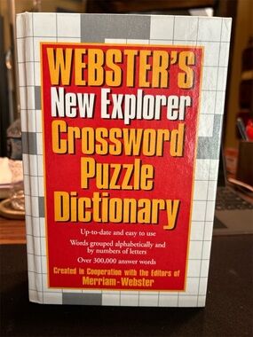 Webster's New Explorer Crossword Puzzle Dictionary - Red & Yellow Cover